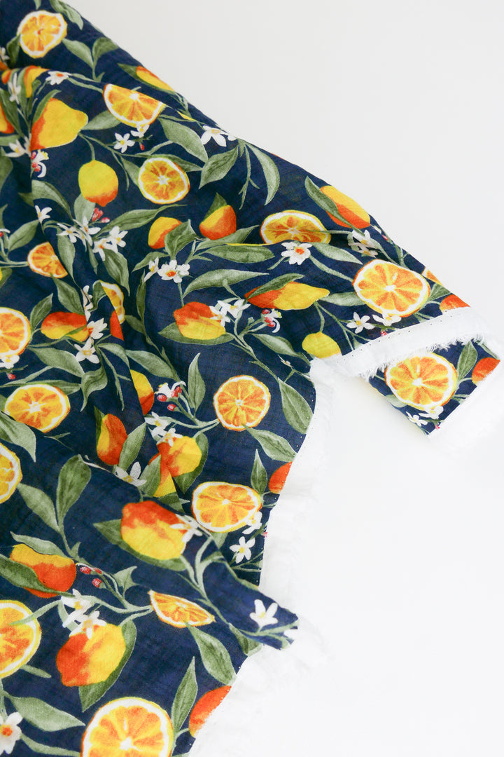 Limonata - Linen Cotton Seersucker | Navy