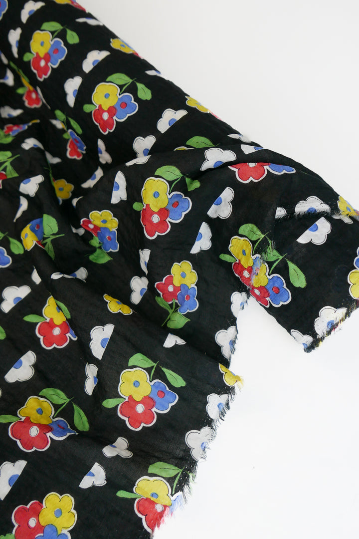 Lizzie - Linen Cotton Seersucker | Poppy