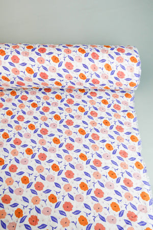 Kate - Linen Cotton Seersucker | Tangerine