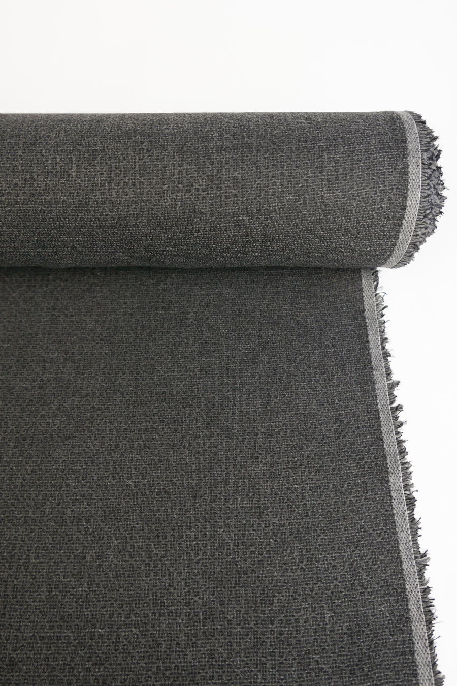 Navigli - Italian Wool Flannel Jacquard | Charcoal
