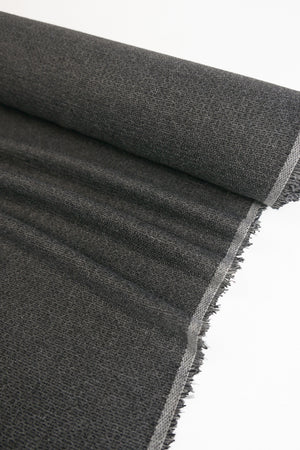 Navigli - Italian Wool Flannel Jacquard | Charcoal