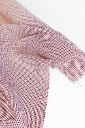 Corbusier - Linen Cotton Jacquard | Scarlet