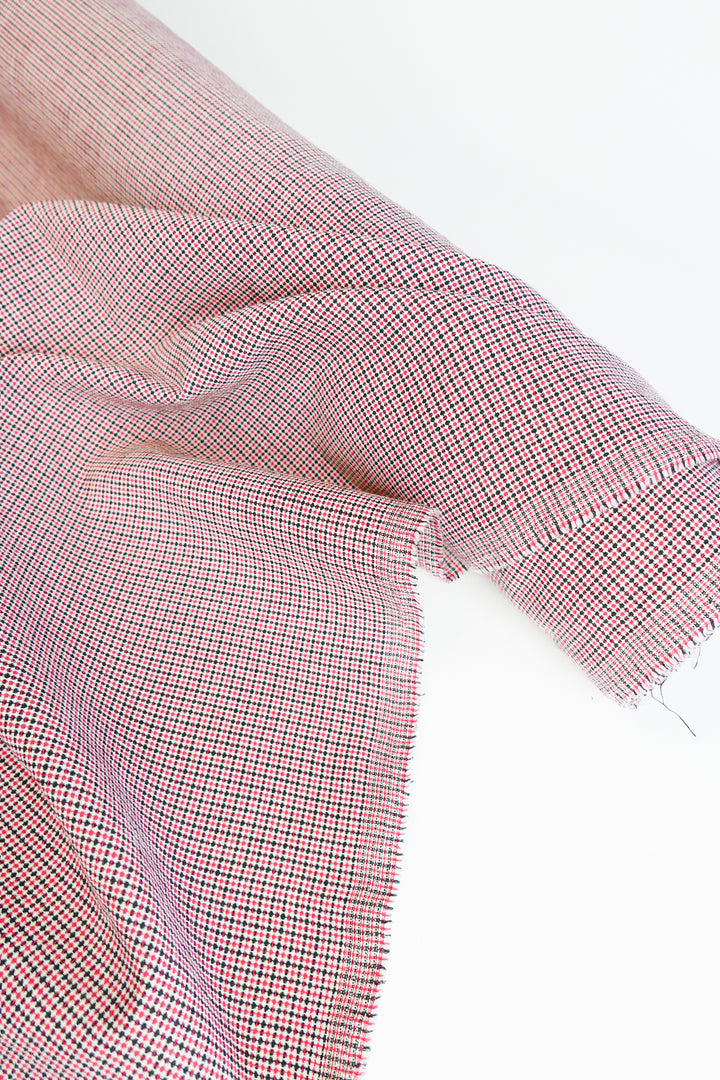 Corbusier - Linen Cotton Jacquard | Scarlet