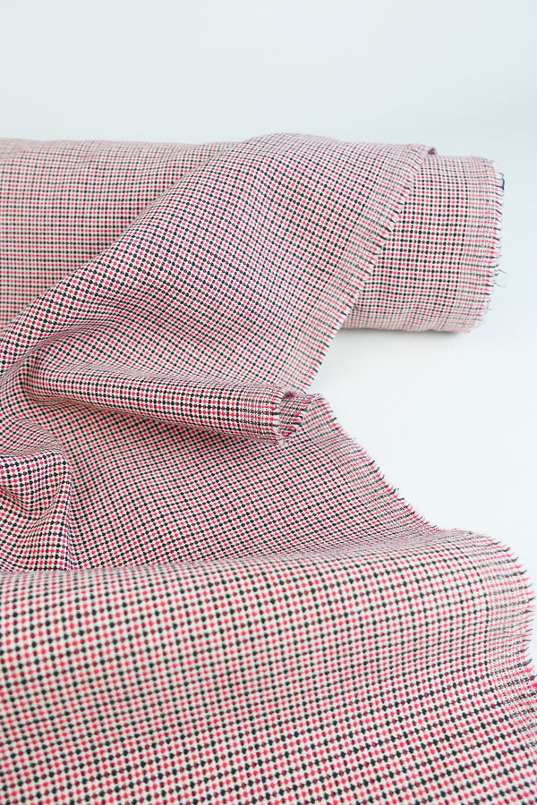 Corbusier - Linen Cotton Jacquard | Scarlet