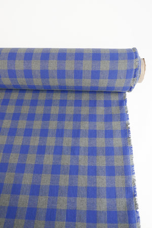 Buffalo Check - Linen Cotton | Stone Blue