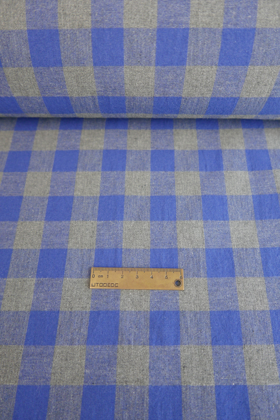 Buffalo Check - Linen Cotton | Stone Blue