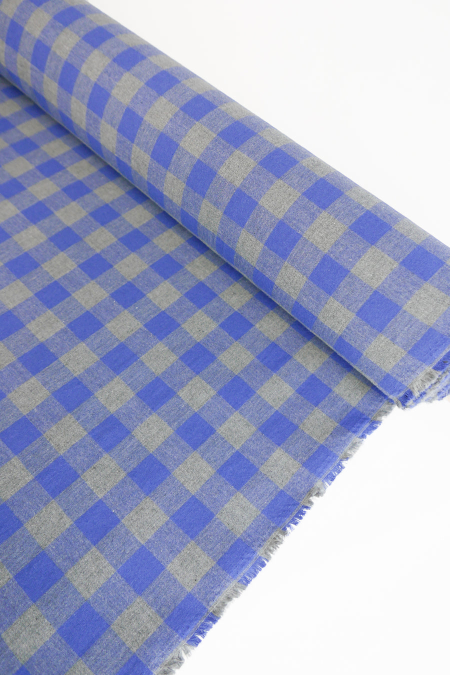 Buffalo Check - Linen Cotton | Stone Blue