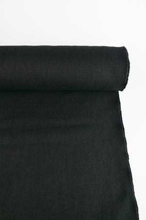 Jack - Italian Crosshatch Linen | Black