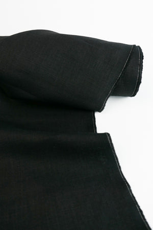 Jack - Italian Crosshatch Linen | Black
