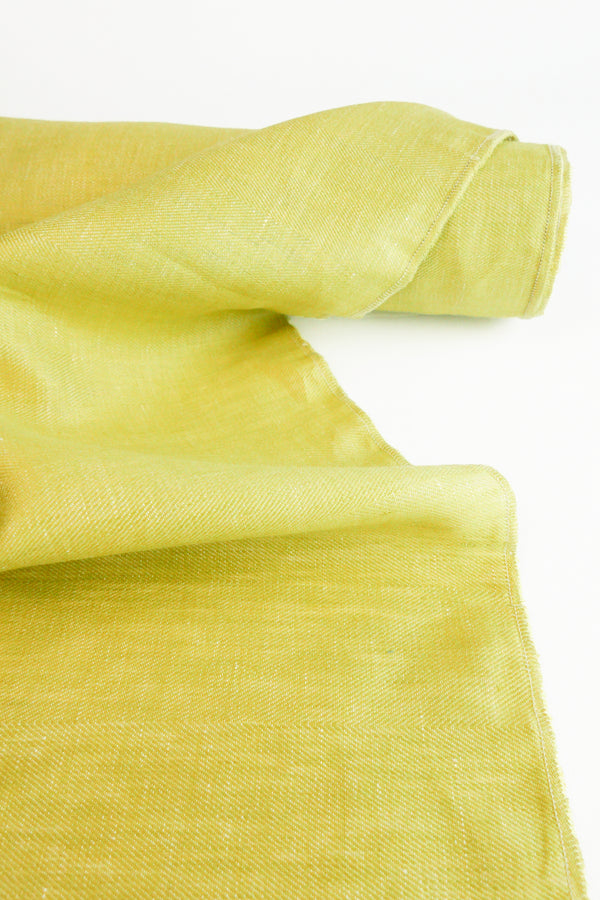 Sirocco - Turkish Glazed Linen | Wasabi (LAST CUT - 3.2M)