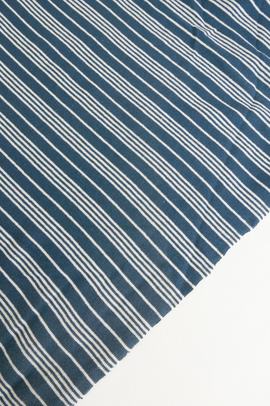 Nautical Stripe - Australian Knit | Stone Blue