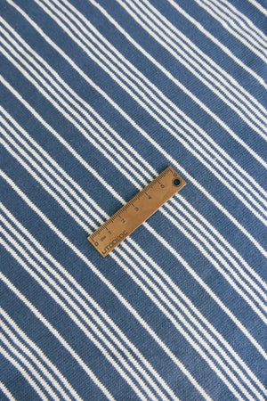 Nautical Stripe - Australian Knit | Stone Blue