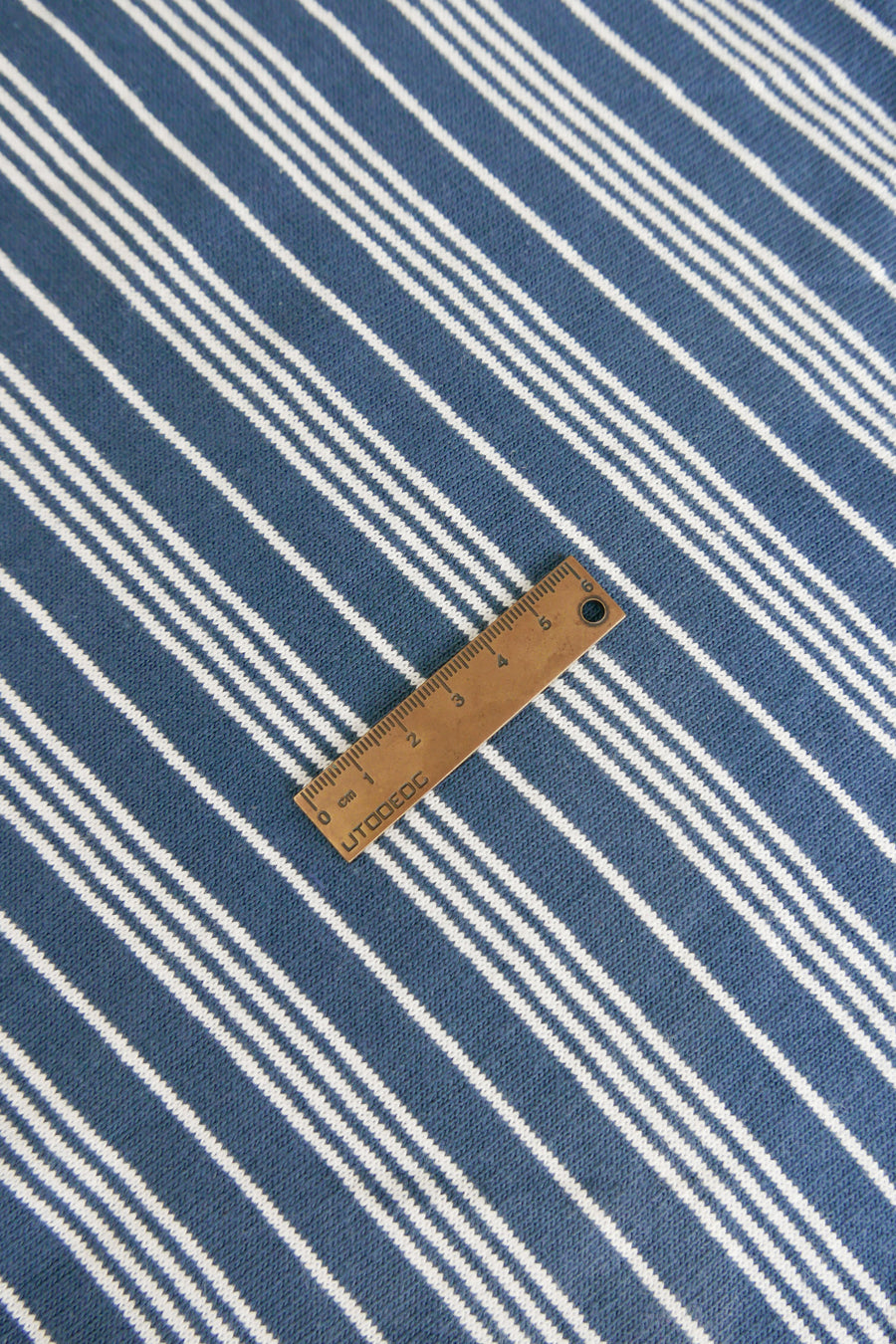 Nautical Stripe - Australian Knit | Stone Blue