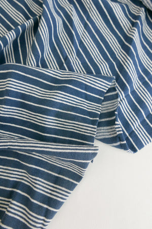 Nautical Stripe - Australian Knit | Stone Blue