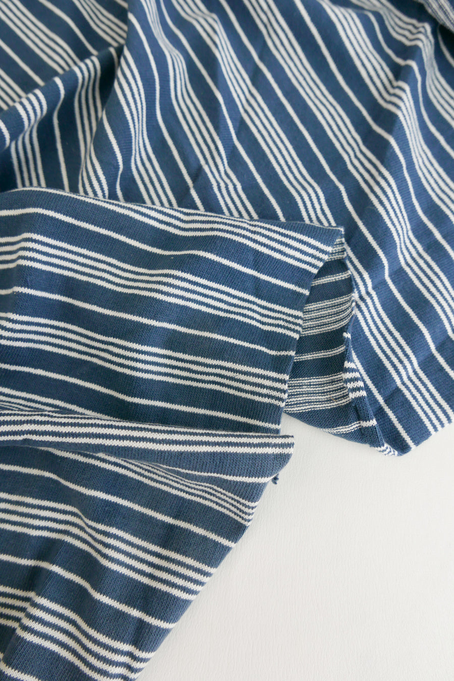 Nautical Stripe - Australian Knit | Stone Blue