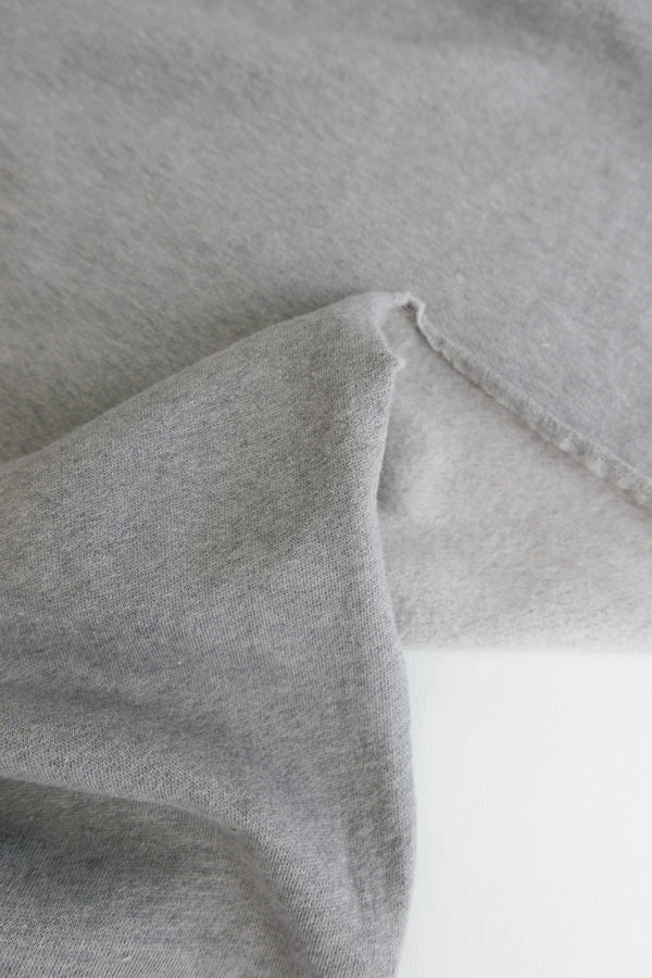 Australian Brushed Sweatshirting | Grey Melange (LAST CUT - 2.7M)