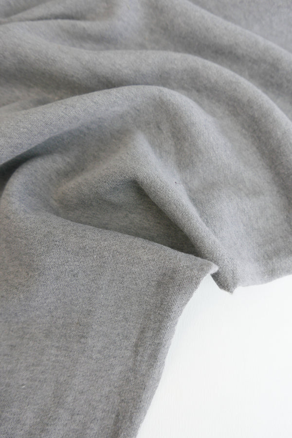 Australian Brushed Sweatshirting | Grey Melange (LAST CUT - 2.7M)