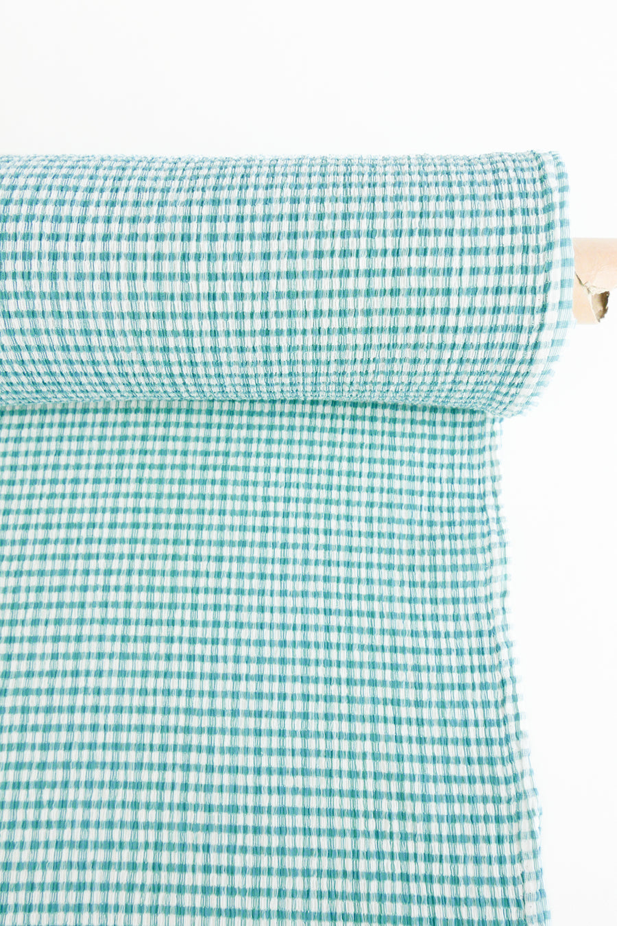 Sophie - Pleated Gingham | Aqua
