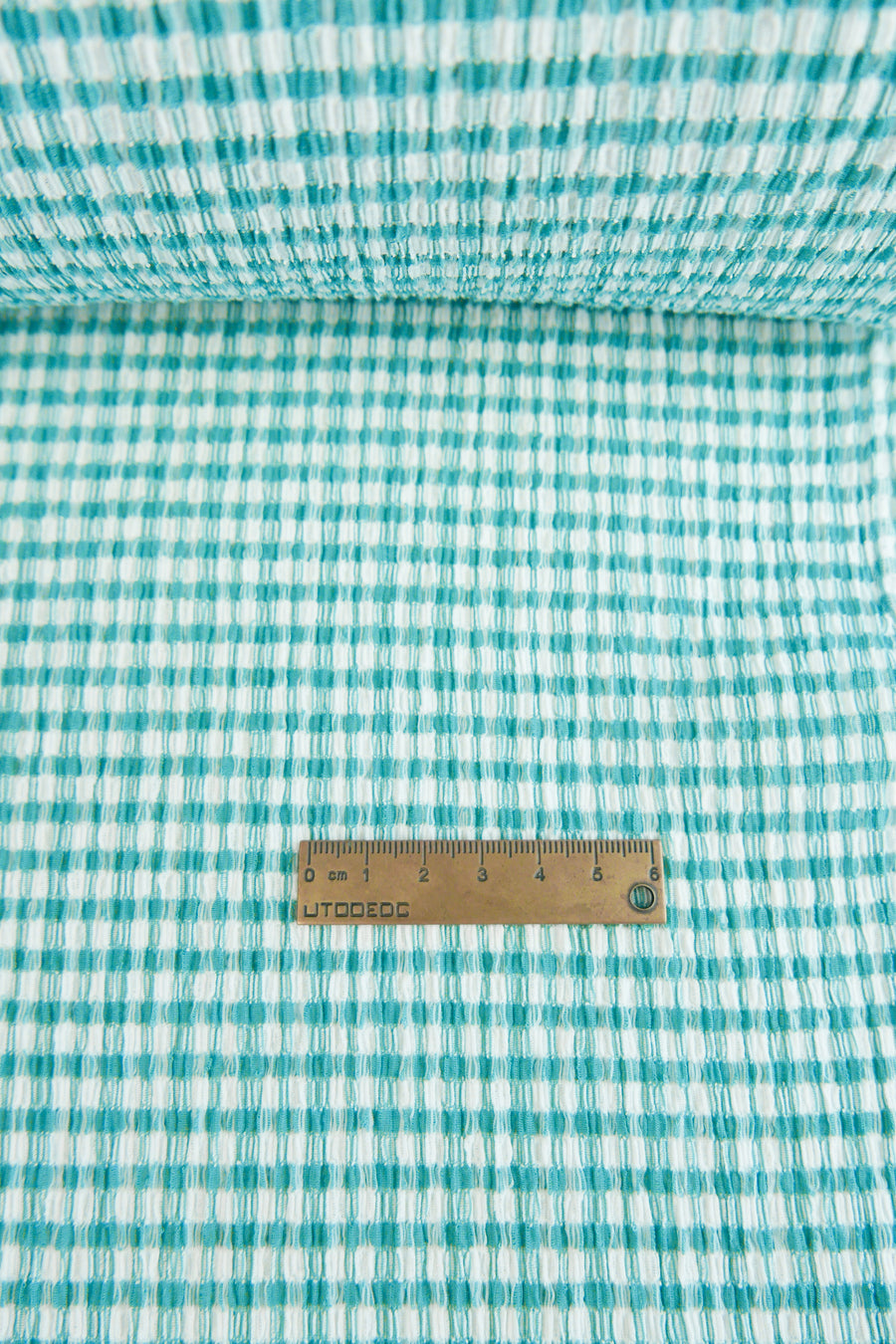 Sophie - Pleated Gingham | Aqua