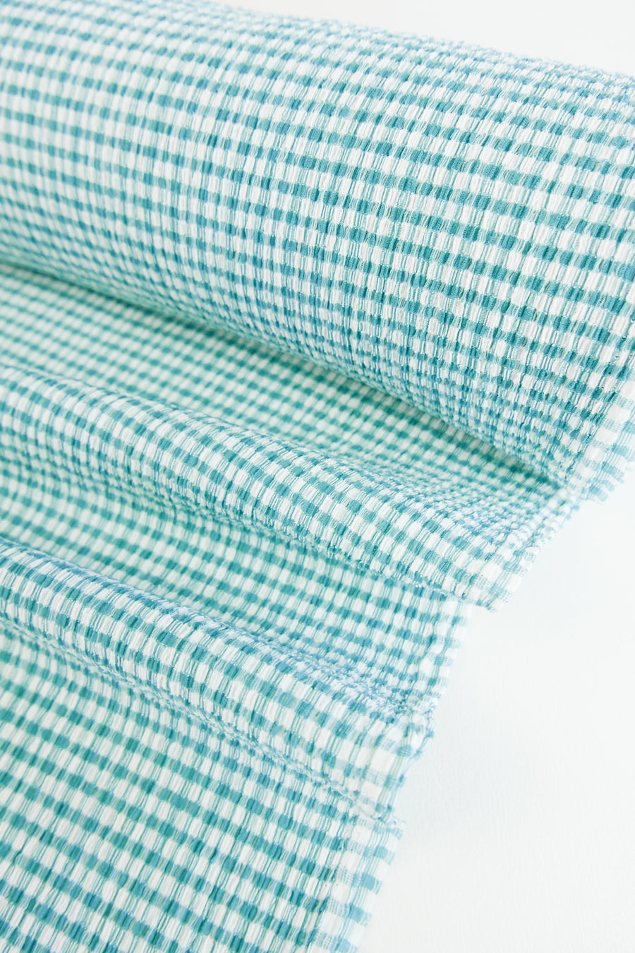 Sophie - Pleated Gingham | Aqua