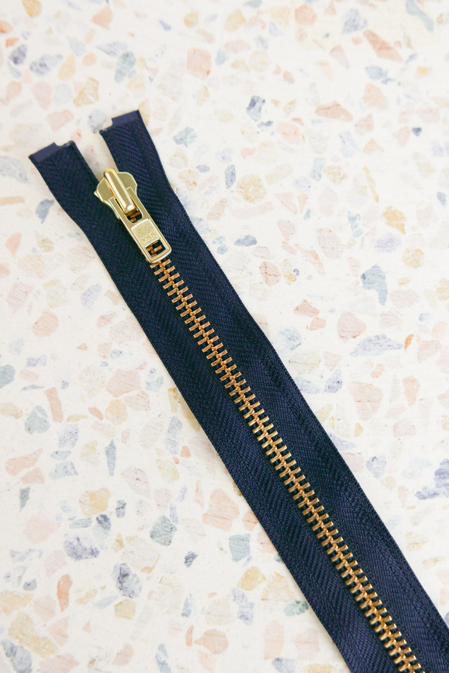 YKK 60cm Metal Zip | Indigo & Ash