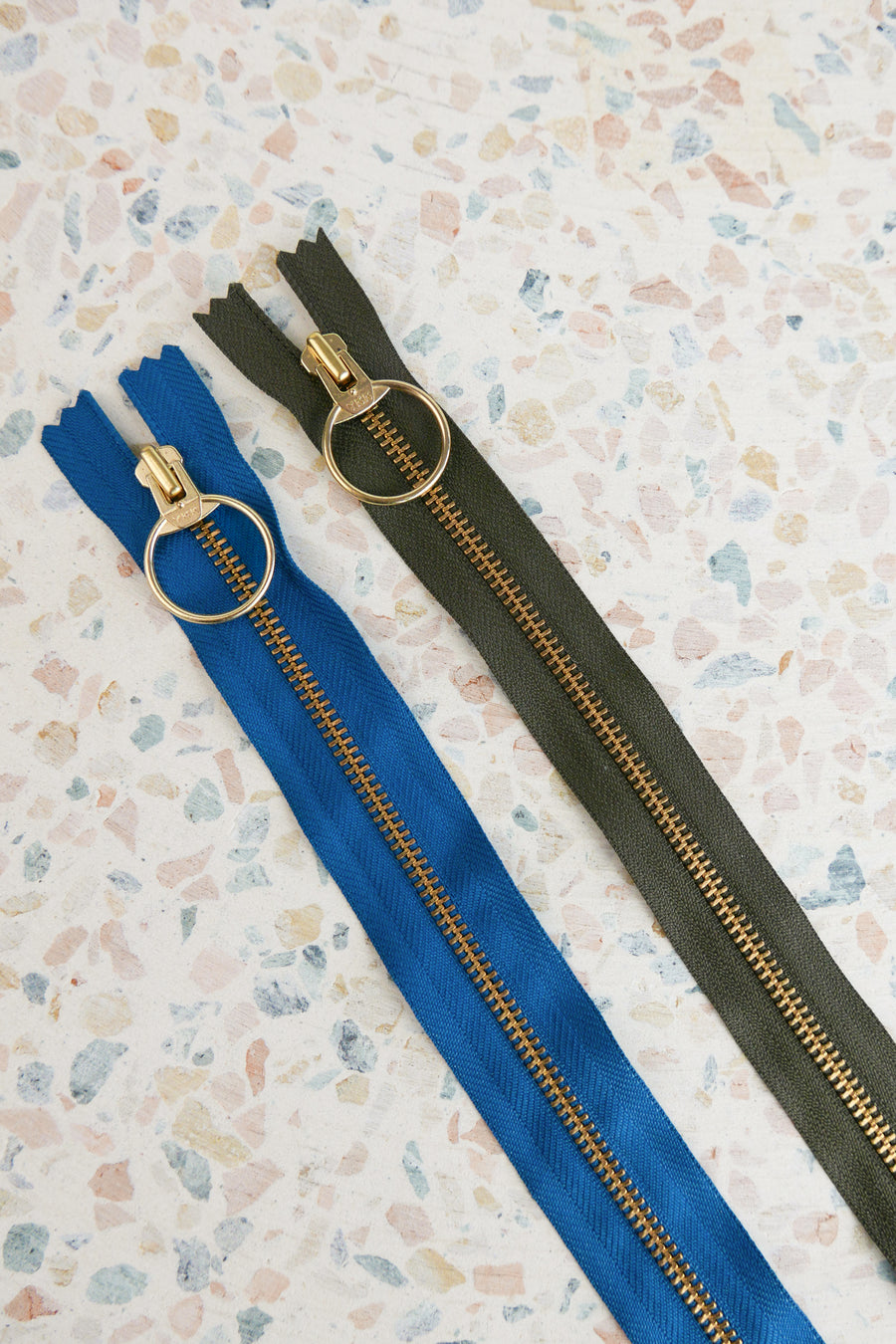 YKK 90cm Metal Zip With Circle Pull | Ocean & Olive