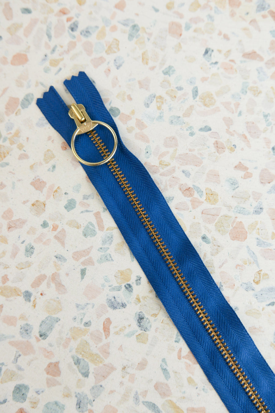 YKK 90cm Metal Zip With Circle Pull | Ocean & Olive