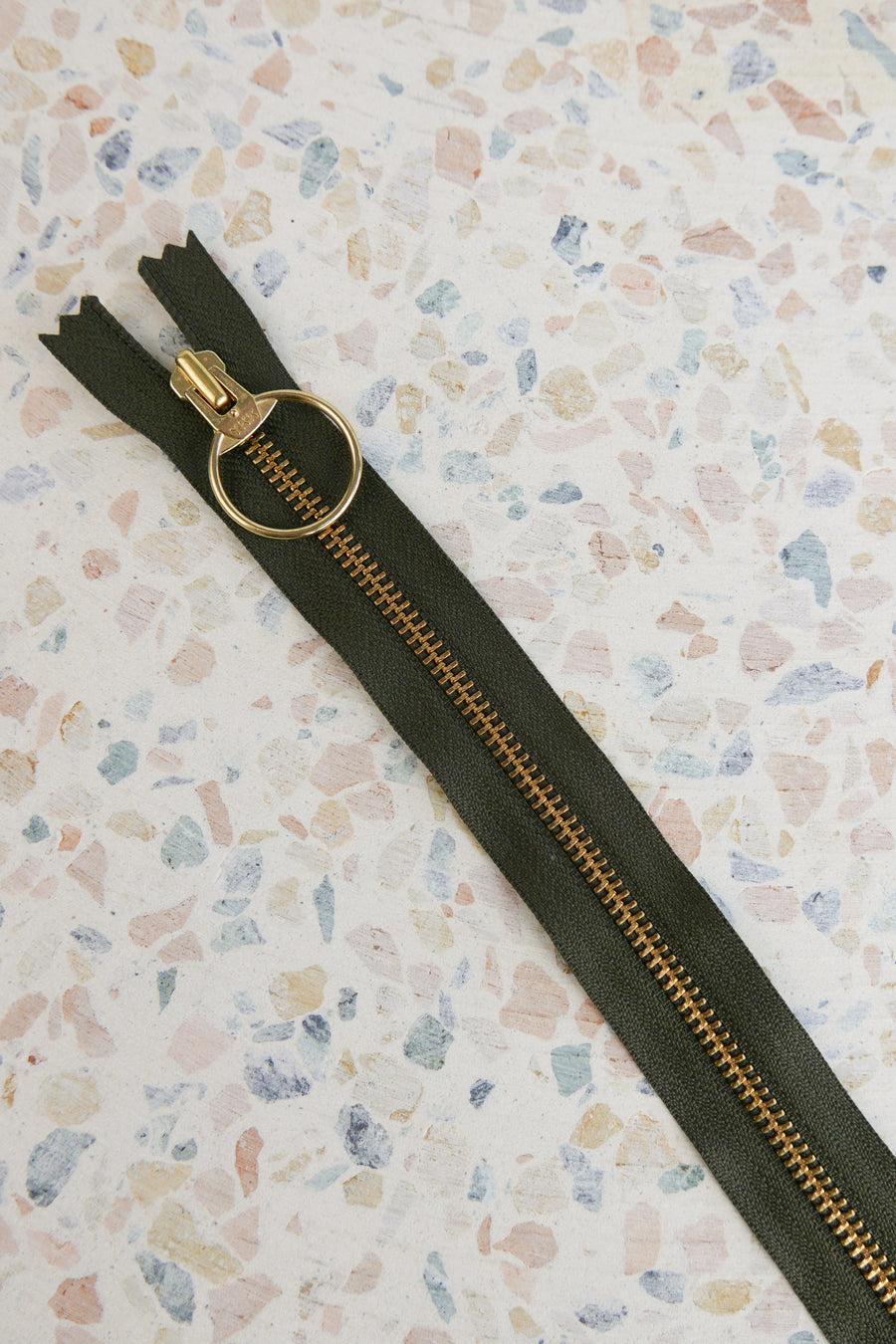 YKK 90cm Metal Zip With Circle Pull | Ocean & Olive