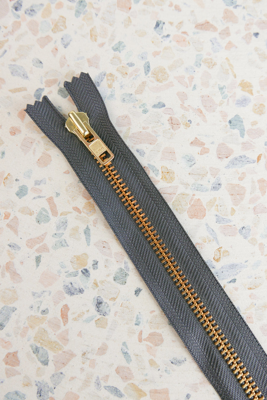 YKK 30cm Metal Zip | Pumpkin & Ash