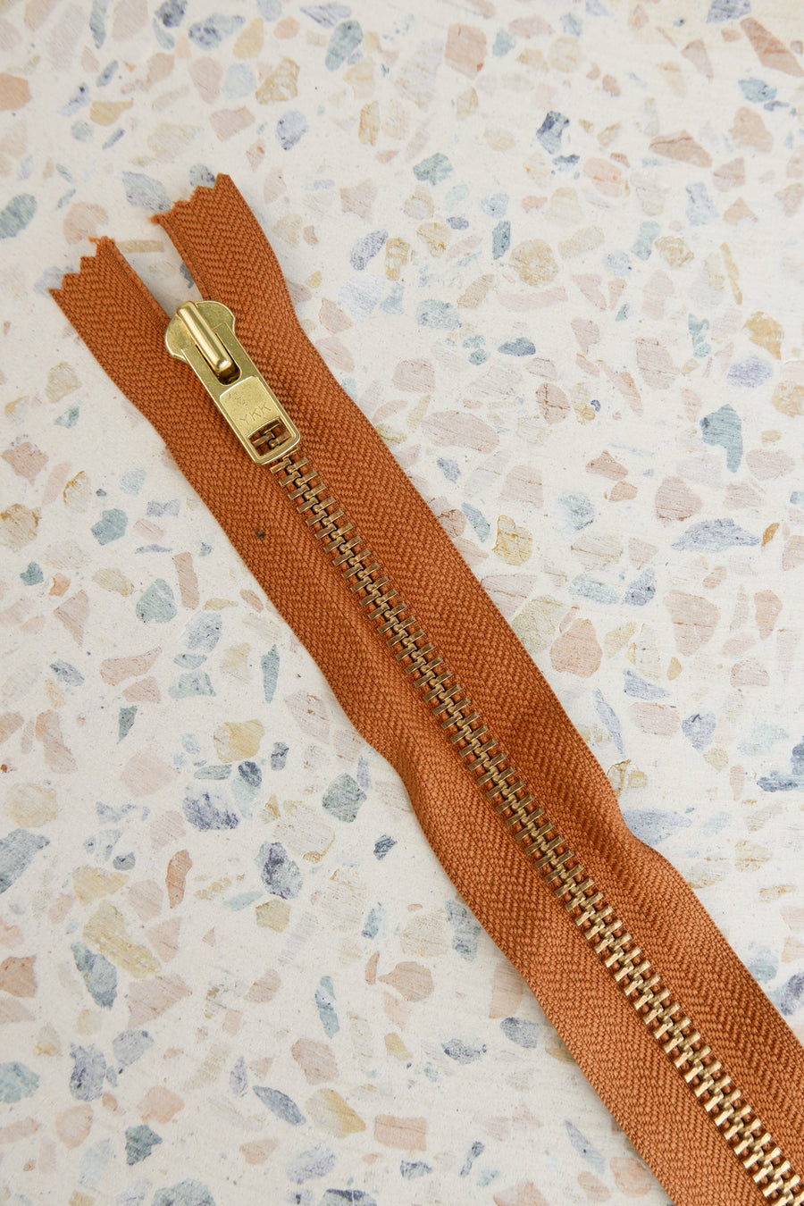 YKK 30cm Metal Zip | Pumpkin & Ash