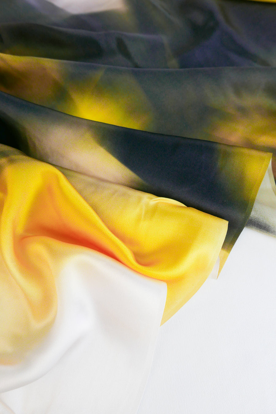 Allure - Printed Silk Satin | Citrine
