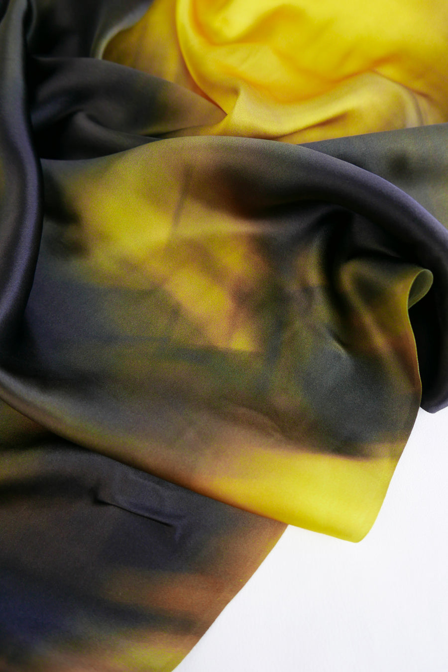 Allure - Printed Silk Satin | Citrine
