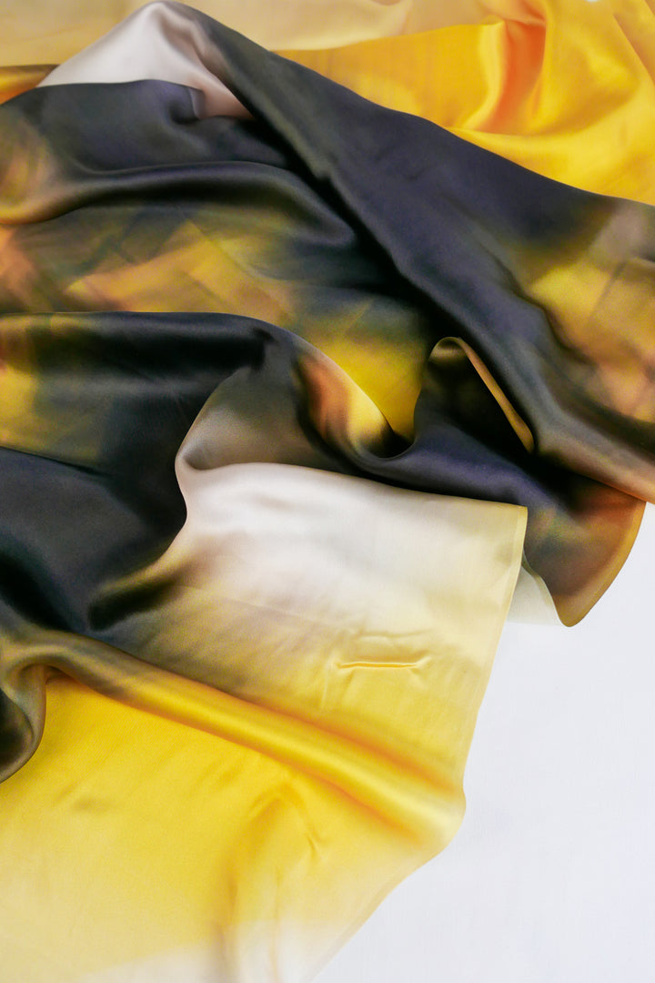 Allure - Printed Silk Satin | Citrine