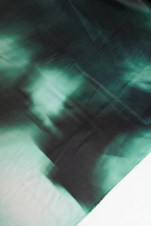 Allure - Printed Silk Satin | Emerald