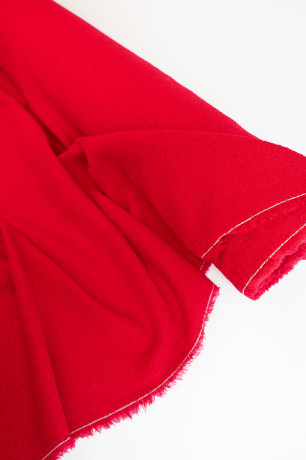 Cherry - Textured Crepe | Cardinal