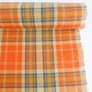 Vista - Yarn Dyed Linen Check | Tangerine