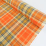 Vista - Yarn Dyed Linen Check | Tangerine