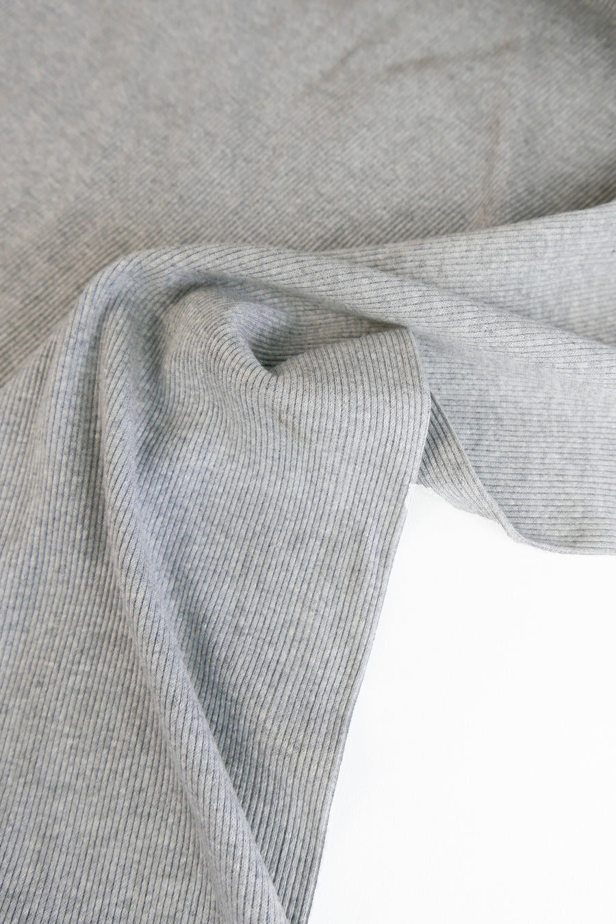 Korean Knitted Ribbing | Grey Marle