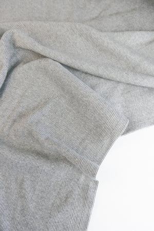 Korean Knitted Ribbing | Grey Marle