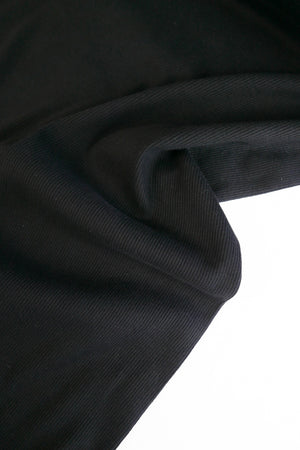 Korean Knitted Ribbing | Black