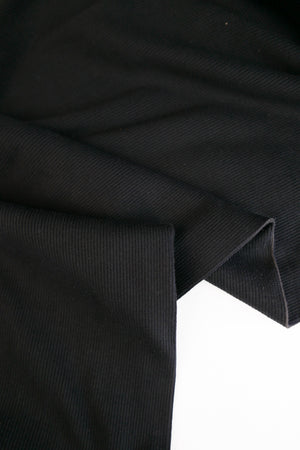 Korean Knitted Ribbing | Black