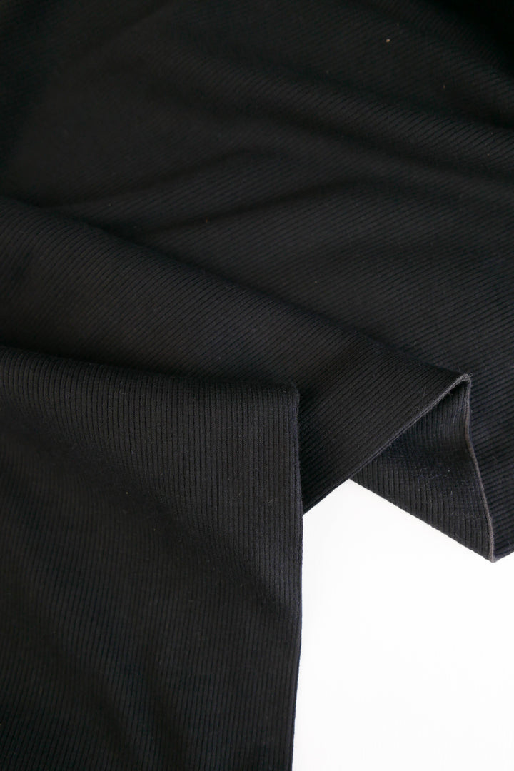 Korean Knitted Ribbing | Black