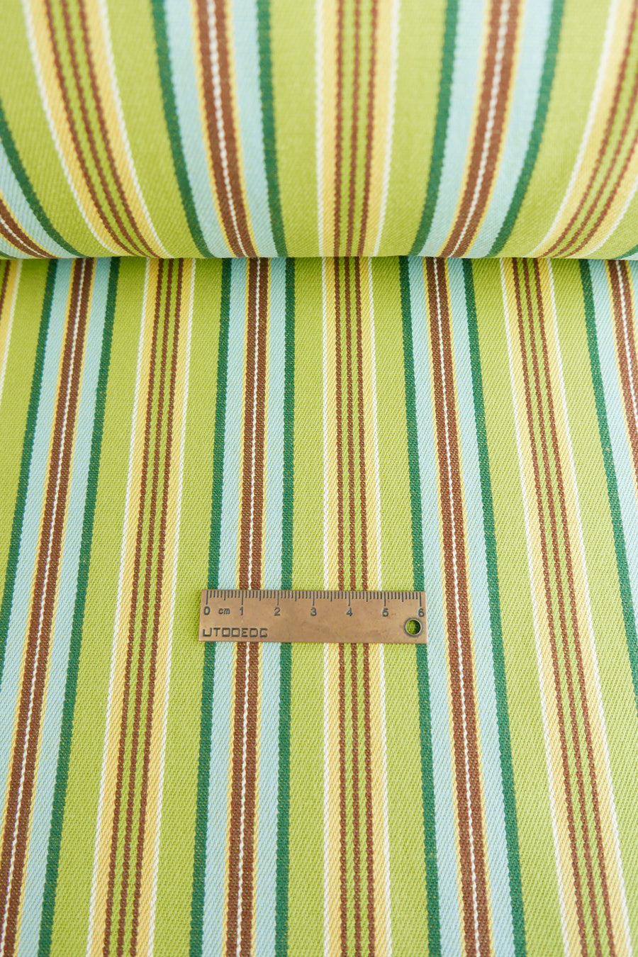 Austria - Italian Cotton Stripe | Pistachio (LAST CUT - 2M)