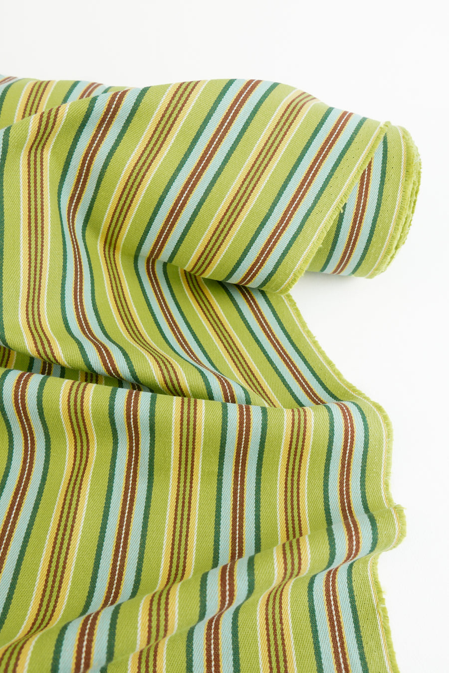 Austria - Italian Cotton Stripe | Pistachio (LAST CUT - 2M)