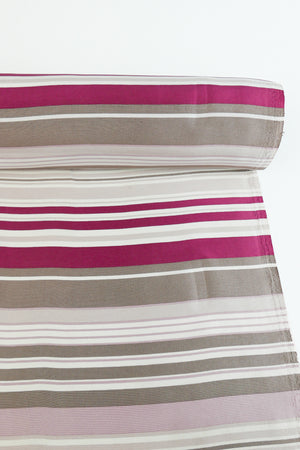 Pure Silk Shirting | Rouge Stripe
