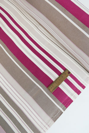 Pure Silk Shirting | Rouge Stripe