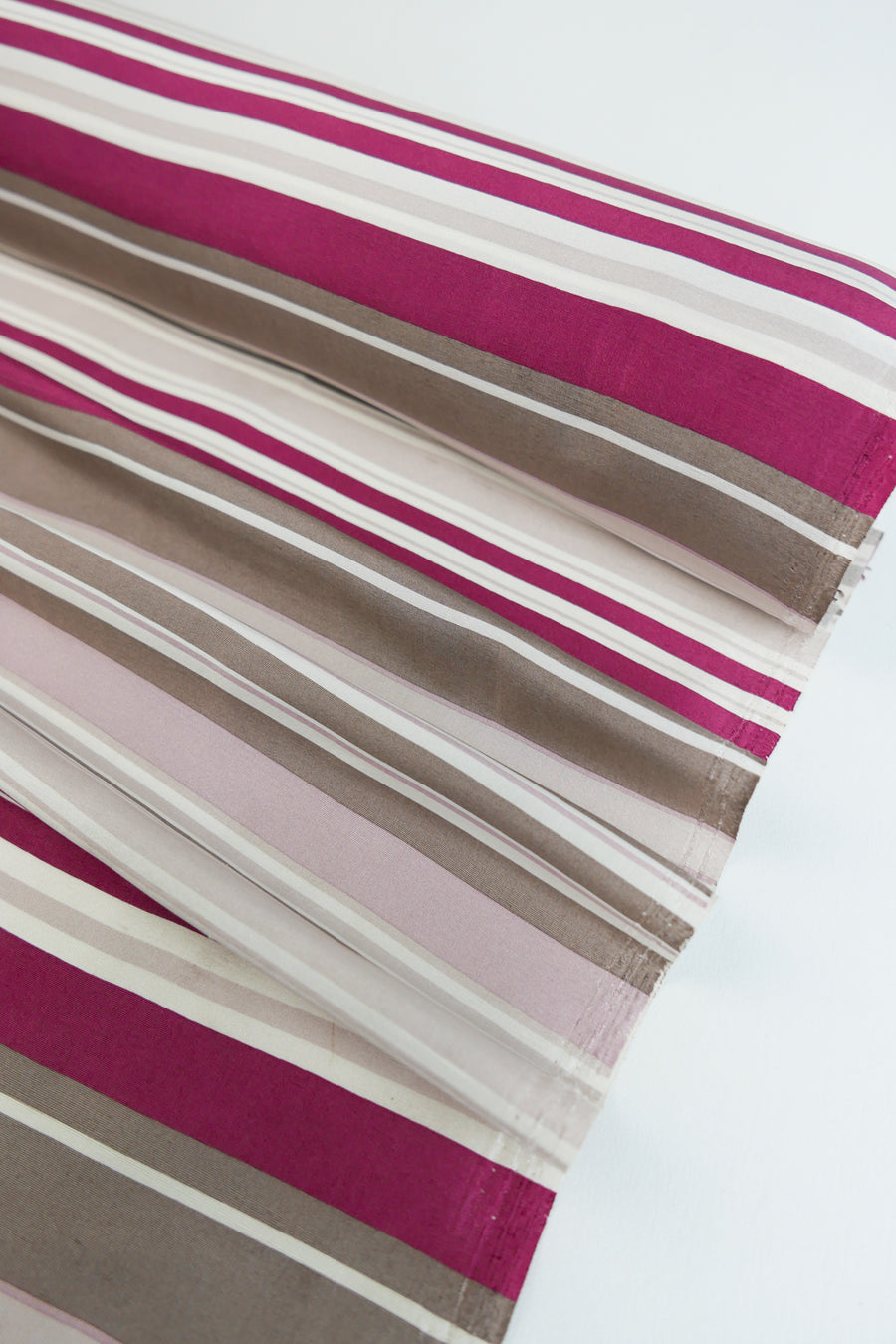 Pure Silk Shirting | Rouge Stripe