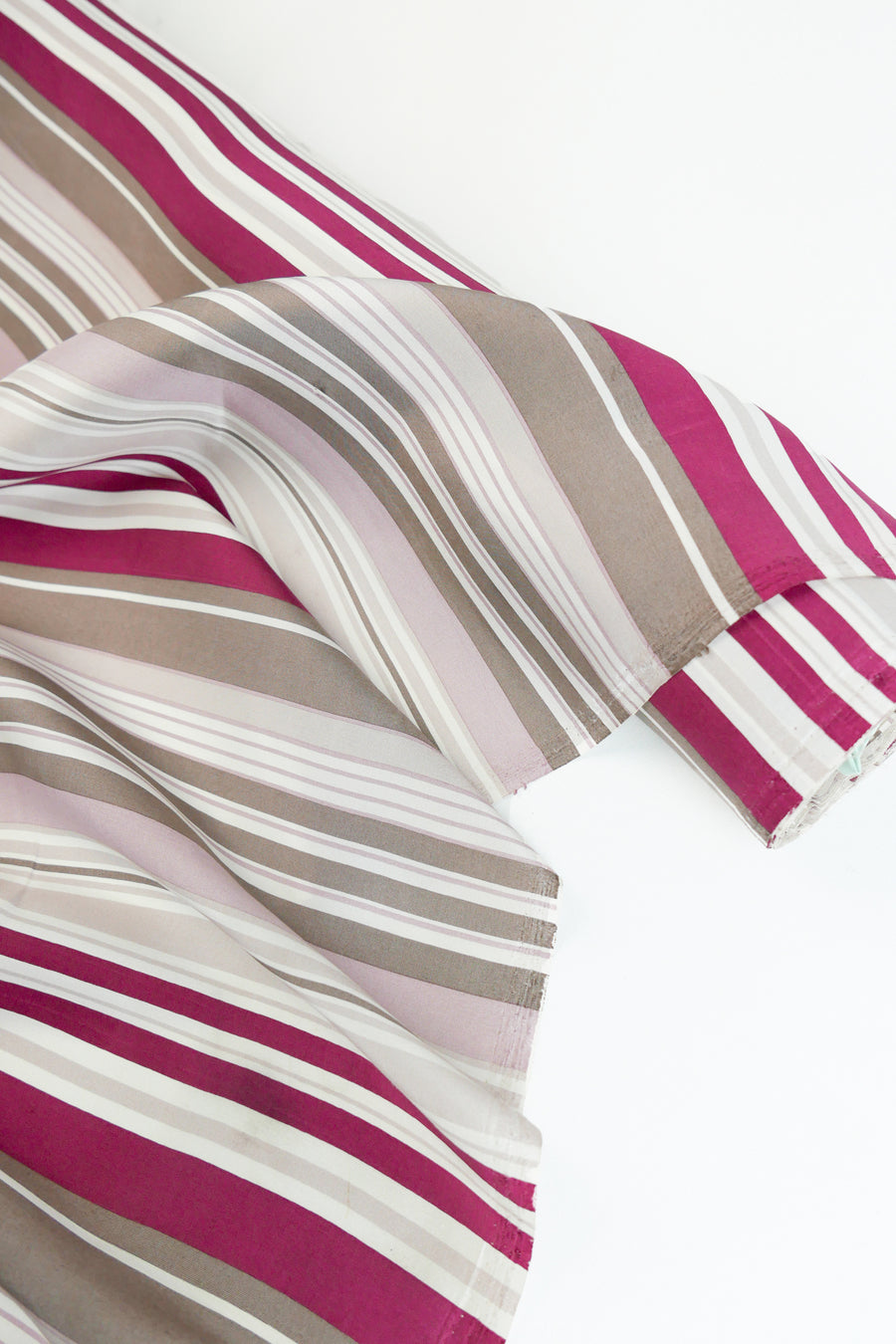 Pure Silk Shirting | Rouge Stripe