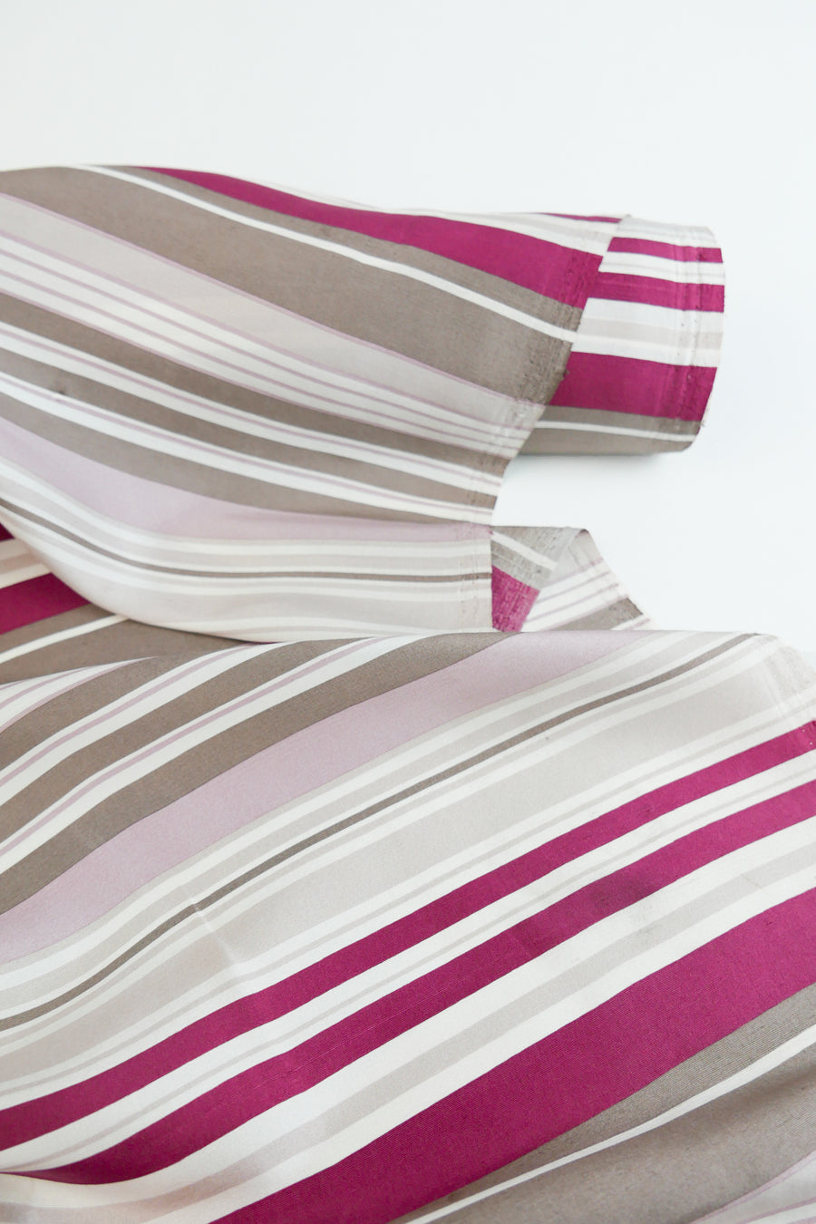 Pure Silk Shirting | Rouge Stripe