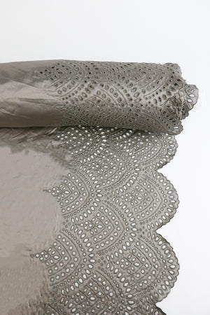 Silk Satin Broderie Anglaise